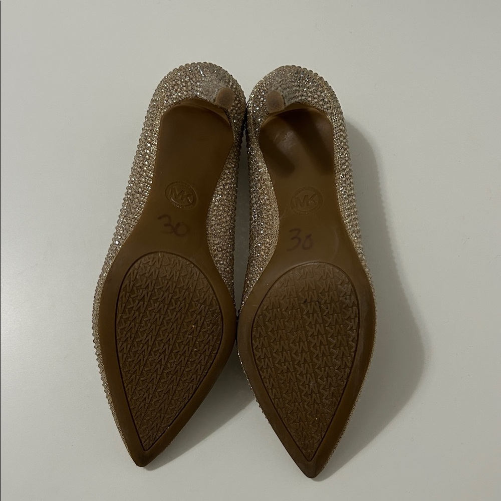 Michael Kors Glitter Pump Pale Gold 8.5M - Picture 8 of 8